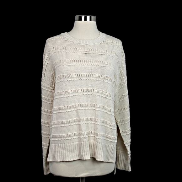Cupcakes & Cashmere Women's Cozy Oversized Knit Baggy Sweater Ivory Size - Picture 5 of 8